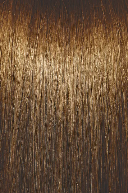 High quality human hair extensions in a natural multi-tonal brown. Perfect for adding beautiful volume and real hair length.